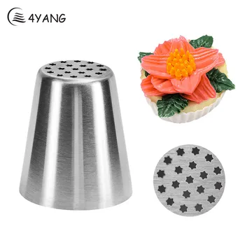 

4YANG 2Style Russian Icing Piping Nozzles Stainless Steel Flower Cream Pastry Tips Nozzles Cupcake Cake Decorating Tools Nozzle