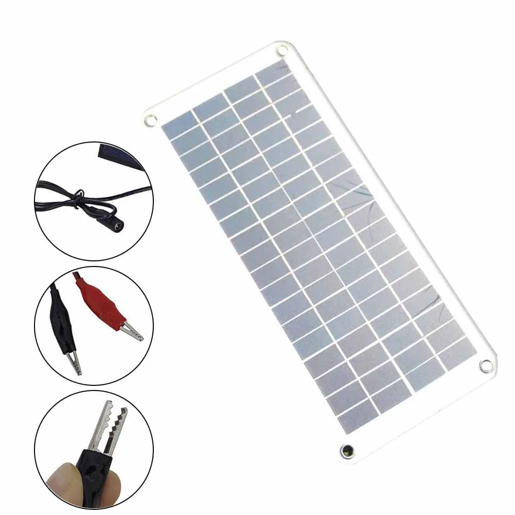 

20W Solar Panel 12V to 5V Battery Charger USB for Car Boat Caravan Power Supply CLH@8