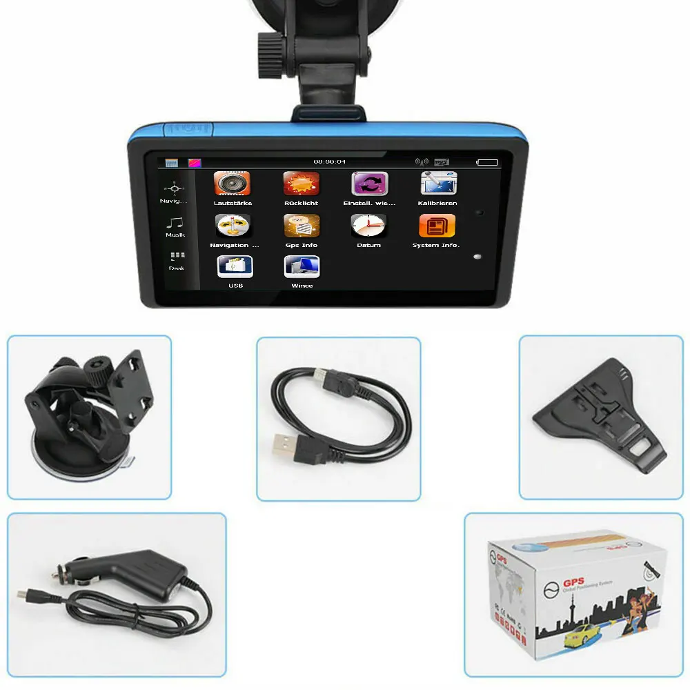  Vehemo 8GB ROM 3D View Map GPS Navigation Car Navigation Pratical GPS Spoken Driver Alerts TF Card 