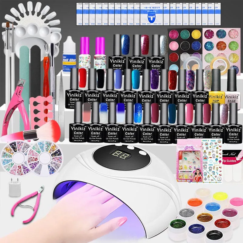 

24W UV Lamp Nail Gel Set Various Combinations All for Nails Beginner Colorful Nail Polish Manicure Pedicure Tools