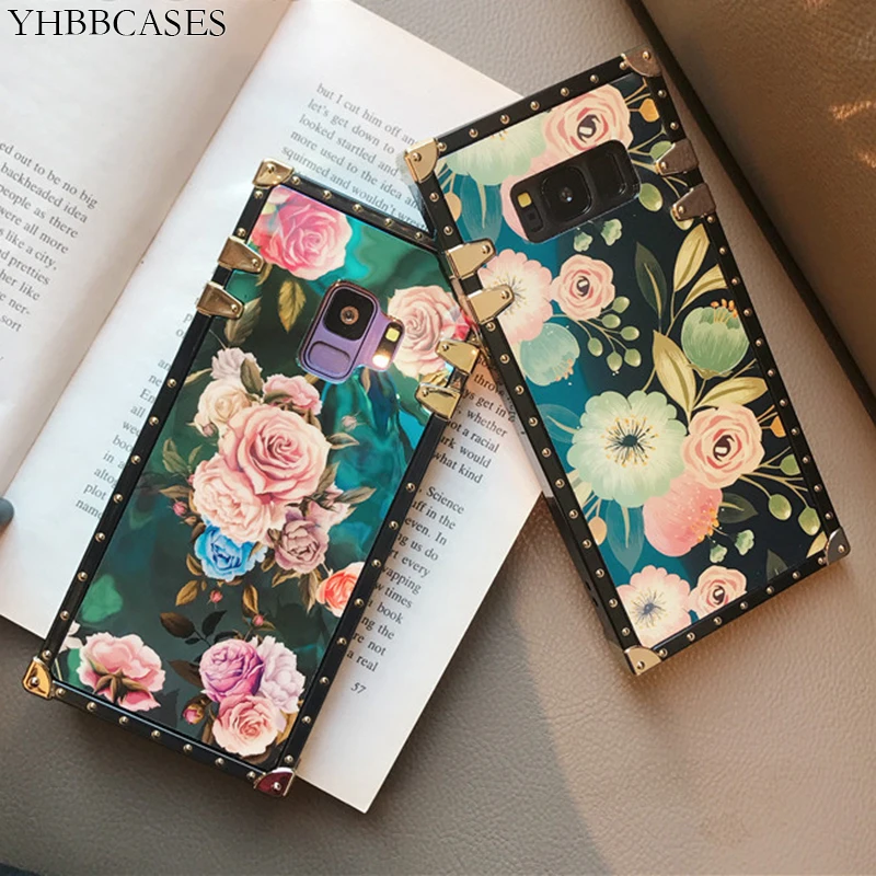 YHBBCASES Ретро Цветочный чехол для телефона Samsung Galaxy S10 Plus S10e Blu-Ray Мягкий S8 S9 Note 10 8 9 |