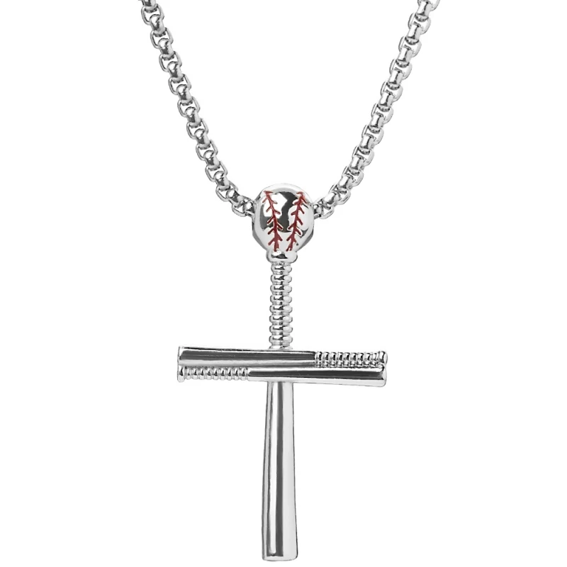 LINSOIR 2018 New Trendy Sport Cross Pendant Necklace Stainless Steel