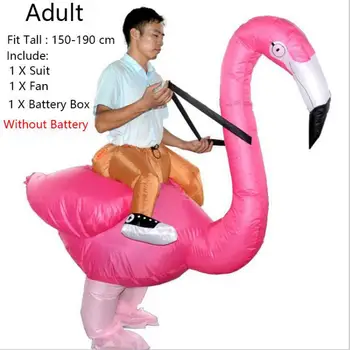 

Christmas Flamingo Performace Costume Adult Children Parenting Stage Party Clothing Inflatable Halloween Purim Fancy Costumes
