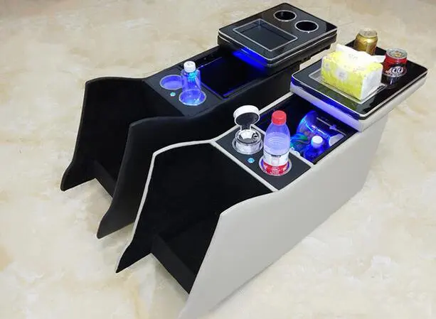 

Higher star Multifunctional car console box,armrest storage box with USB,Atmosphere light for Toyota Alphard 20 2008-2013