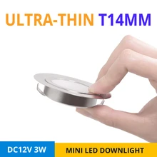 12pcs/lot IP65 LED Downlight DC12V 3W Recessed Ceiling Spot Mini Lamp for Shower Room Bathroom Kitchen Cabinet Hole-cut D55mm