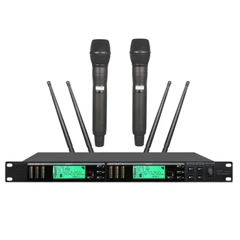 

Bolymic Stage Performance Professional Microphone Handheld True Diversity Digital UHF Lavalier Microphone Wireless