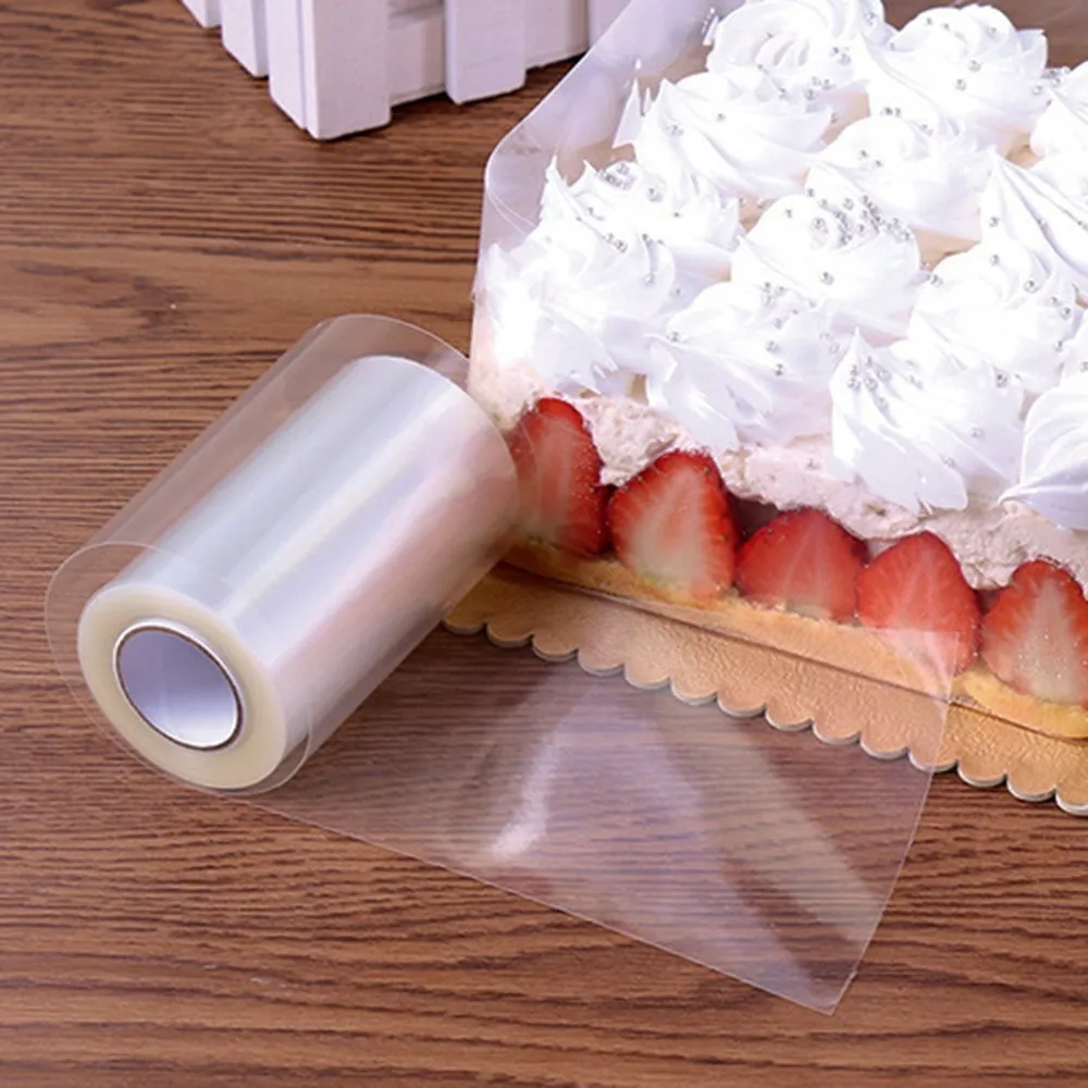 

Practical Mousse Cake Edge Wrap Dessert Surrounding Hard Bound Cake Edges PET Plastic Band DIY Baking Packaging Decoration Tools