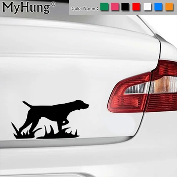 

17.8*8.7CM Hunting Dog Car Sticker Creative Stylish Window Vinyl Decal Bumper For Universal Car Multi Color Stickers Car Styling