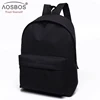 Buen valor Mochila de lona negra para hombre y mujer, morral escolar para estudiantes universitarios, morral informal para adolescentes, Mochila de viaje Vq85Jk8Y