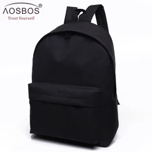 Mochila de lona negra para hombre de Aosbos, Mochila escolar para estudiantes universitarios, Mochila informal para adolescentes, Mochila de viaje