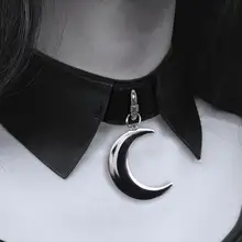 Индивидуальный воротник Полумесяца европейский и американский Панк Сплав декоративный ошейник из искусственной кожи женские взрывные ювелирные изделия