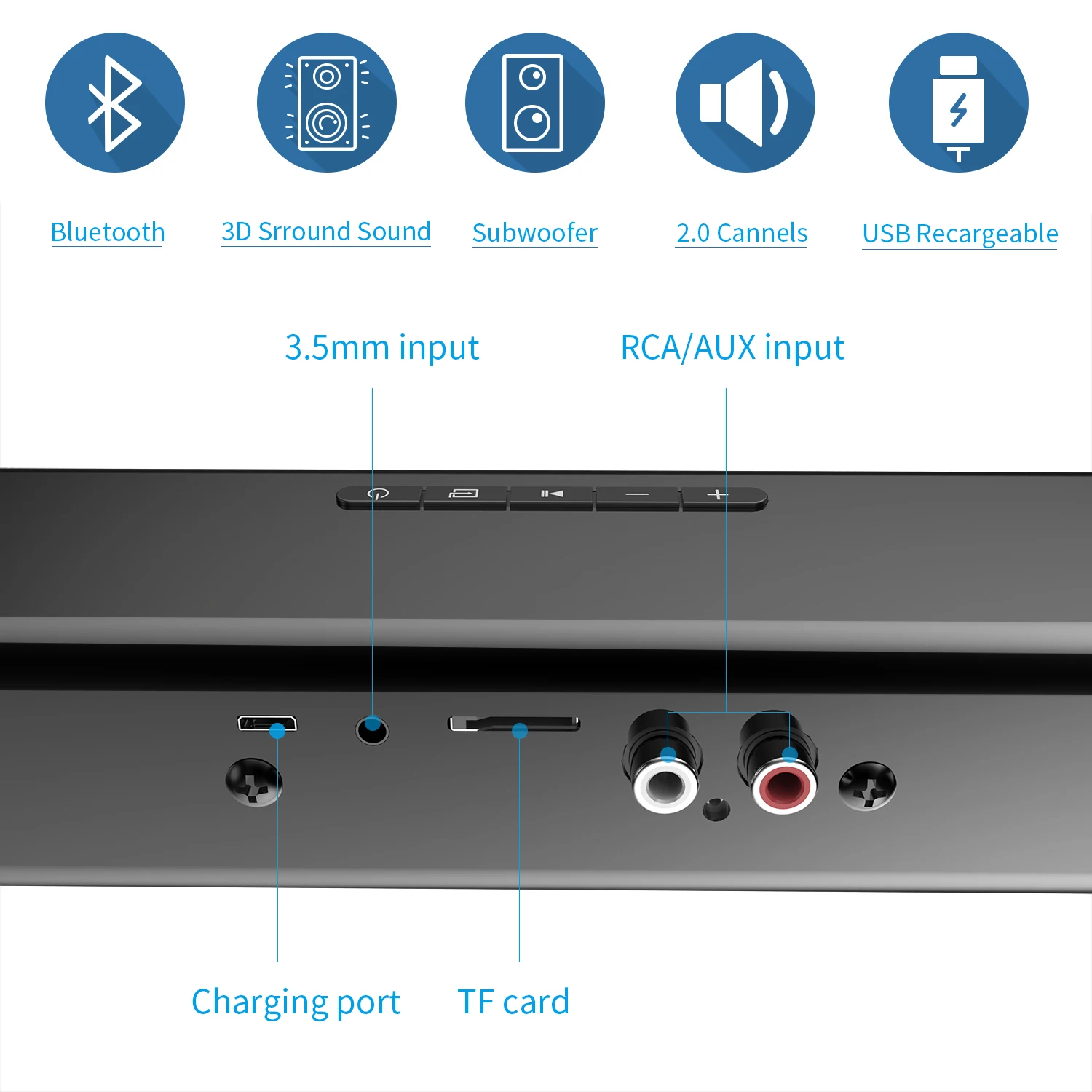 Bluetooth динамик проводной и беспроводной Саундбар стерео s Hifi домашний кинотеатр