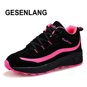 

2019 Women's Running Shoes Breathable Comfortable Sports Shoes Ladies Height Increasing Tourism Outdoor Trail Walking Shoes Hot