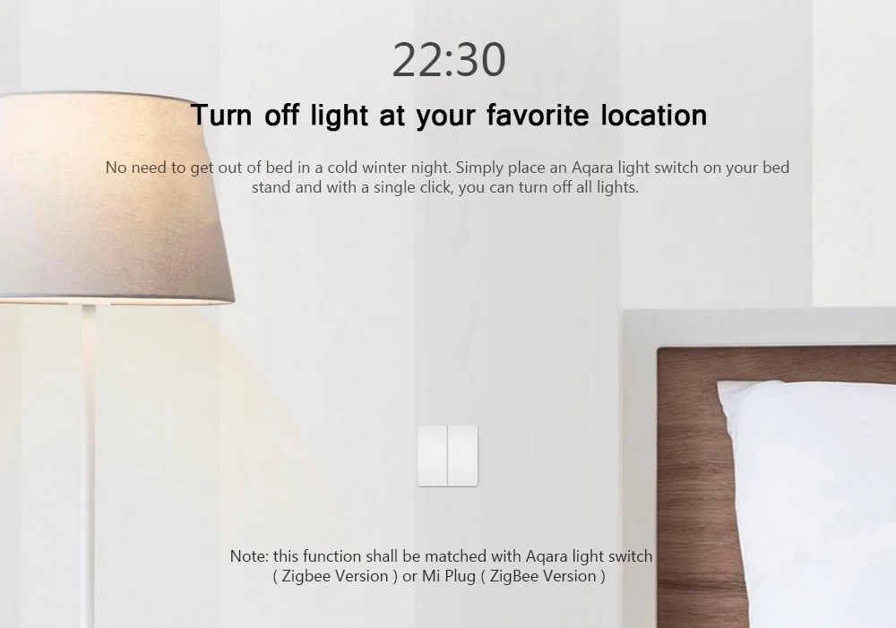 Международная версия Aqara, беспроводной дистанционный переключатель, умный светильник, беспроводная версия, двойной ключ