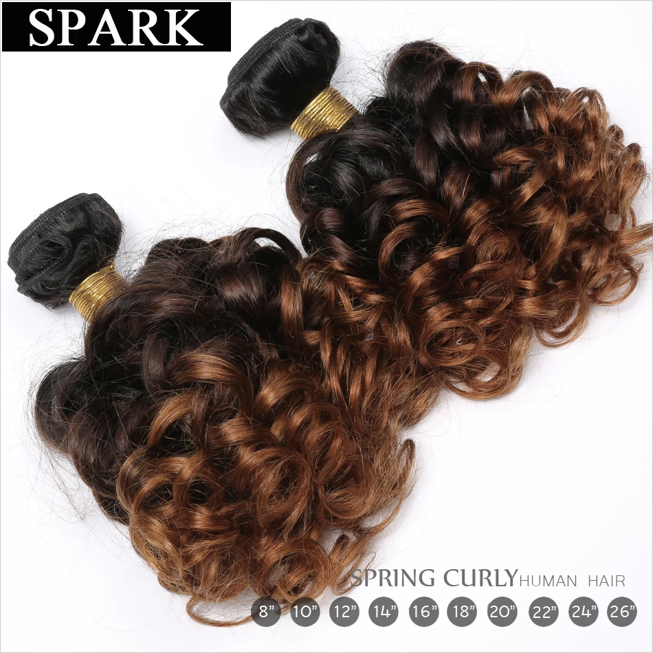 Paquetes de tejido de cabello humano brasileño rizado suelto de Color Natural 1/3/4 piezas una peluca Remy extensión de cabello