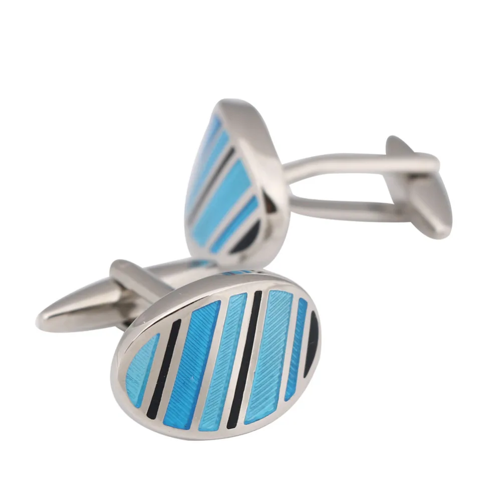 

men's high quality enamel silver-plated cufflinks