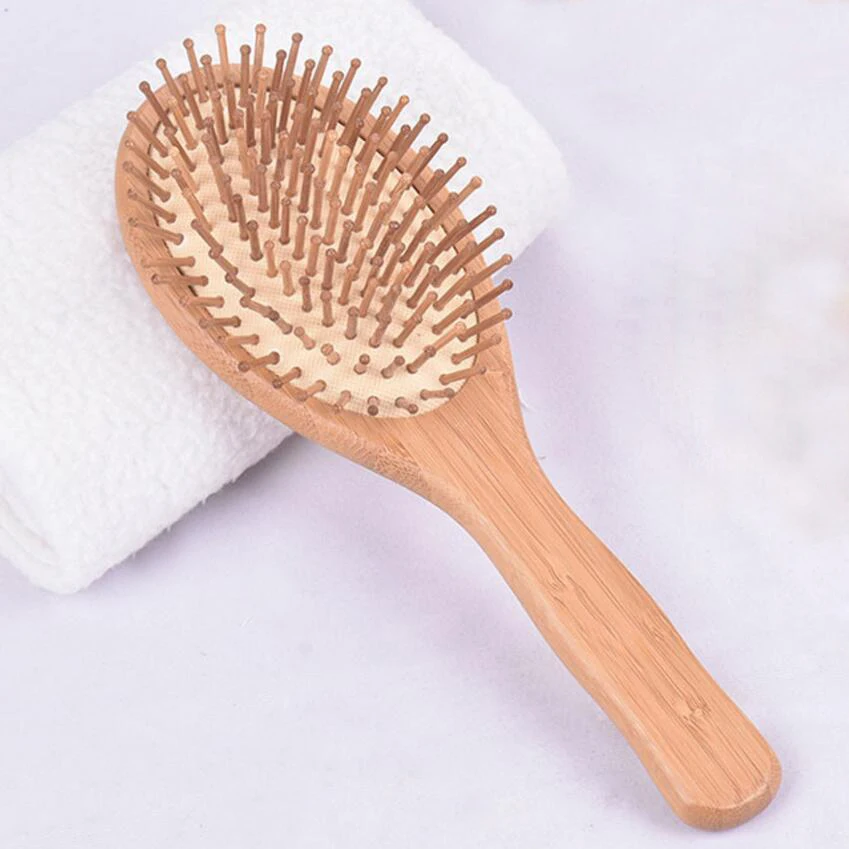 

New Massage Wooden Comb Bamboo Hair Vent Brush Brushes Hair Care and Beauty SPA Massager J18