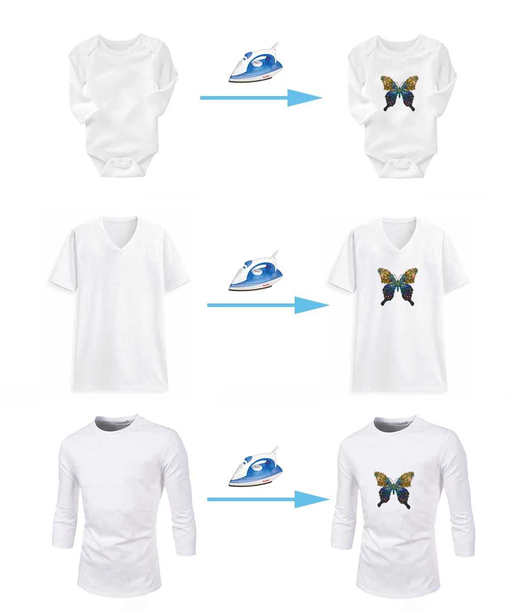 Large Iron on Transfers for Clothing Cartoon Animal Stickers on Clothes Patch Household Heat Transfer Applique Accessory Badges