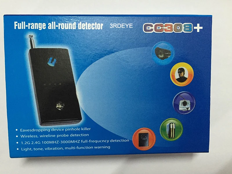 CC308 Wireless Scanner Signal GSM Device Finder RF Detector Micro Wave Detection Security Sensor Alarm Anti-Spy Bug Detect