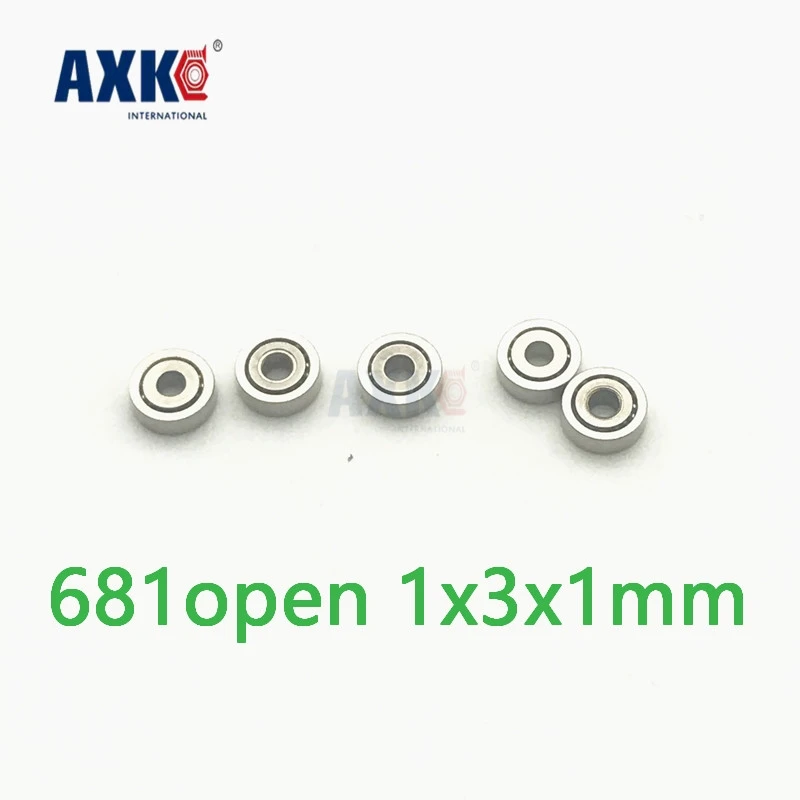Axk 10 шт. 681 Открытый Глубокий шаровой подшипник 1x3x1 мм Миниатюрный 1*3*1 полный