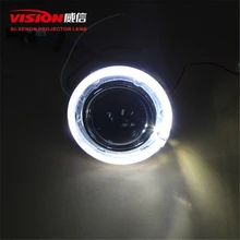 Бесплатная Доставка IPHCAR LHD/RHD Малый Размер Высокое Качество LED Angel Eyes Света Hid Би Ксенон Проектор 3.0 для H1 H4 H7 H11 фар