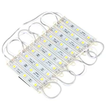 Светодиодный модуль 10 шт. 5050 SMD 3 светодиодный модуль, светодиоды полосы гирлянды светодиодные лампы разноцветный Водонепроницаемый IP68 DC12V