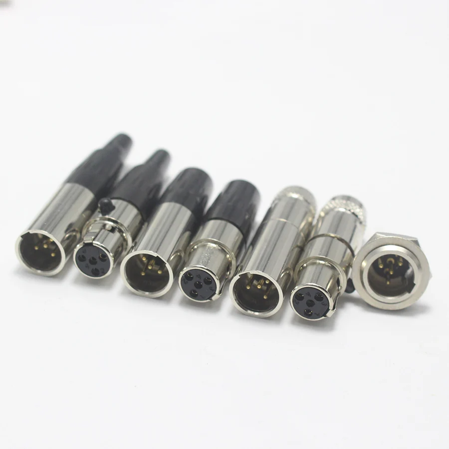 1 шт. Mini XLR 3 4 5 6 Pin Female Plug/Male Socket Малый XLR Аудио Микрофон Разъем DIY микрофон для кабеля припаянный прямой