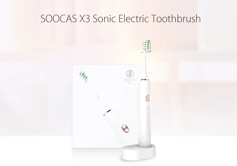 Xiaomi Mi домашняя Soocare X3 Soocas Водонепроницаемая электрическая зубная щетка Беспроводная зарядка звуковая перезаряжаемая ультра звуковая зубная щетка новейшая