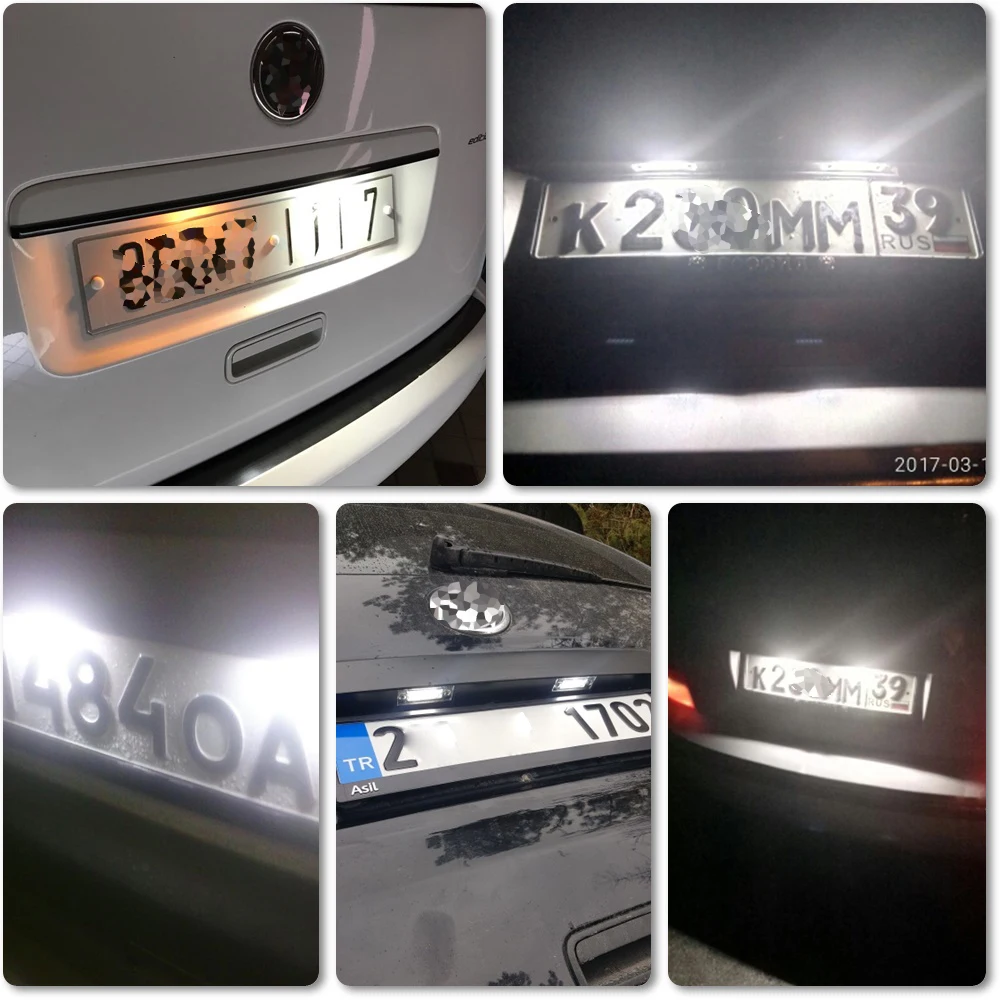 Led license plate light for VW Touran -13
