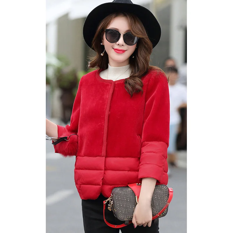 Manteaux Parka Coton rose Ouatée Agneaux Base Vestes D'hiver Pardessus Laine rouge Noir Femmes Jaquetas De Court blanc Manteau Veste Couture Yp0645 2017 O7zqwWYB7