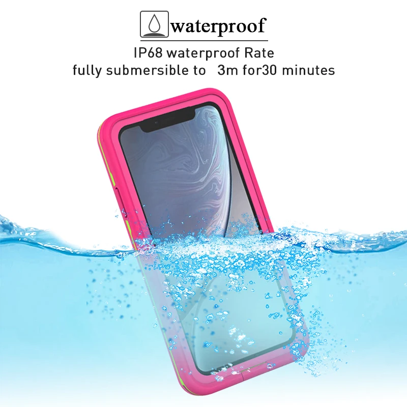

FastDeng IP68 Waterproof Protection Phone Cover for iPhone X XS XR XSMax case Swimming Diving Phone Cases for iPhone 7 8 Case