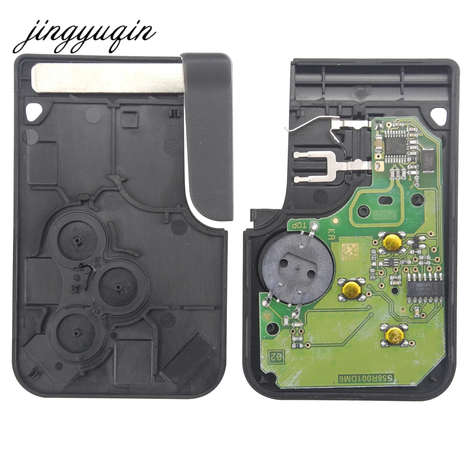 jingyuqin Smart Key Card for Renault Megane II Scenic II Grand Scenic 2003-2008 433mhz PCF7947 Chip ID46 3 Button Remote PCB