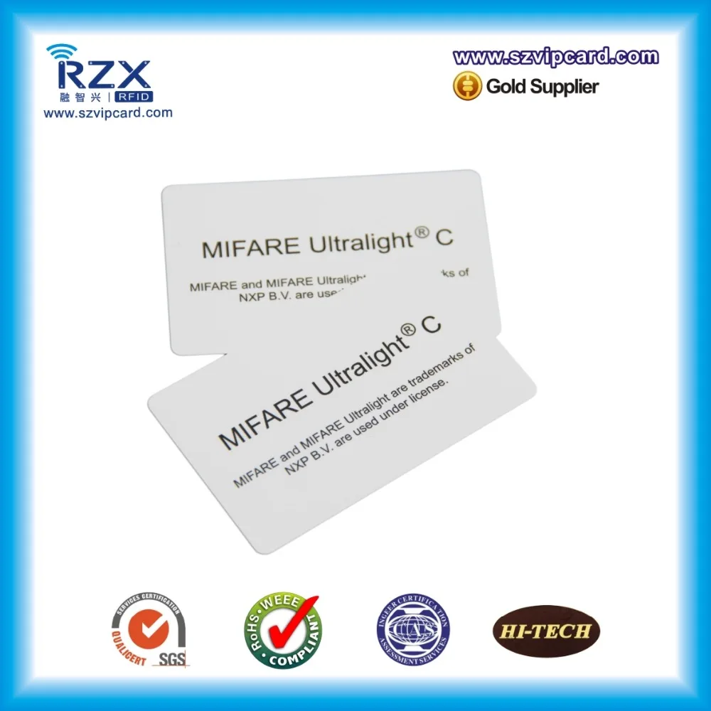 

Free shipping 20PCS RFID 13.56Mhz blank card MIFARE Ultralight C blank card for Fargo printer