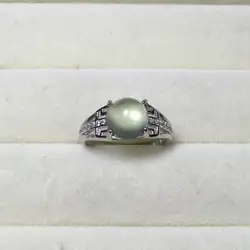 [MeiBaPJ классические простые Натуральный пренит драгоценный камень модные kольцо в форме цветка для Для женщин Настоящее серебро 925 проба