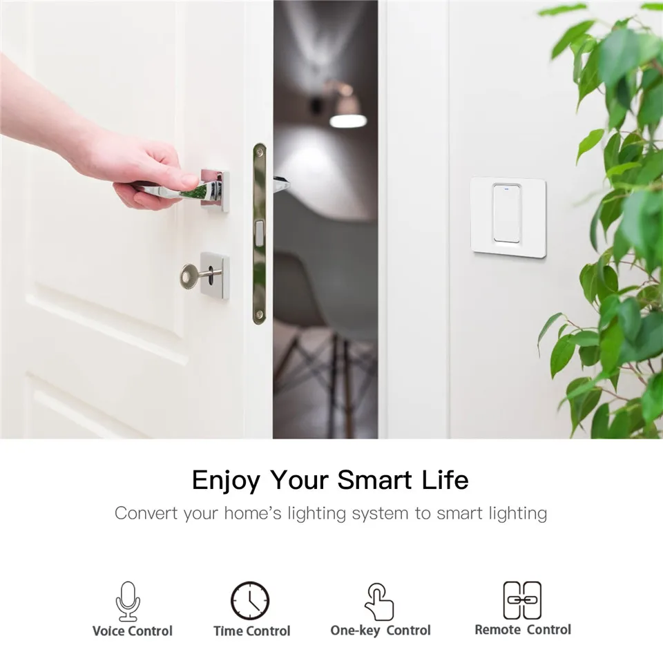 WiFi кнопочный умный светильник-переключатель Smart Life/Tuya APP пульт дистанционного управления работает с Alexa Google Home для голосового управления 2 комплекта