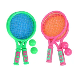 2 комплекта маленьких размеров, Детская теннисная ракетка для детского сада, Спортивная пластиковая Теннисная ракетка с теннисными