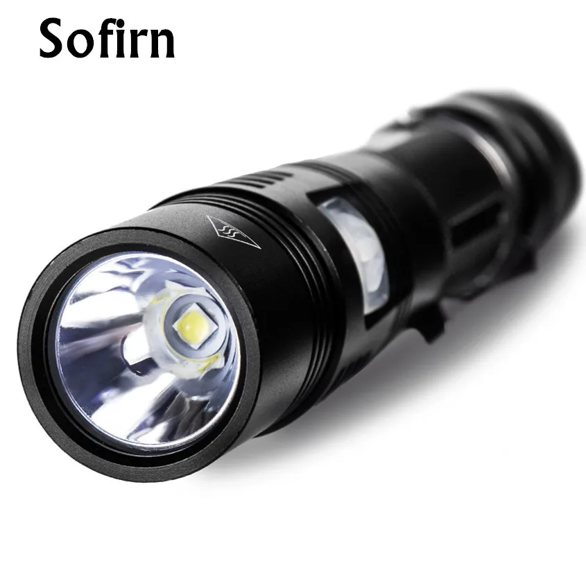 

Sofirn SP30A Kit Rechargeable USB LED Flashlight 18650 High Power Cree XPL 1100lm EDC Pocket Light with Battery Indicator light