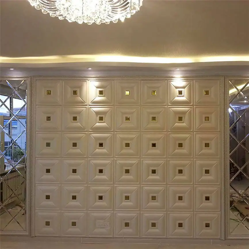 

Wallpaper Sticker PE Foam 3D Self-adhesive Wall Stickers Decor Tile Waterproof 30*30*0.8cm Wallpapers For Living Room B#