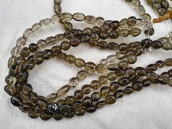 

AA+ Full strand 16" SMOKE Smoky QUARTZ barrel drum Freeform nuggets egg Luxe Chocolate Brown Topaz Smoky beads 8-12mm