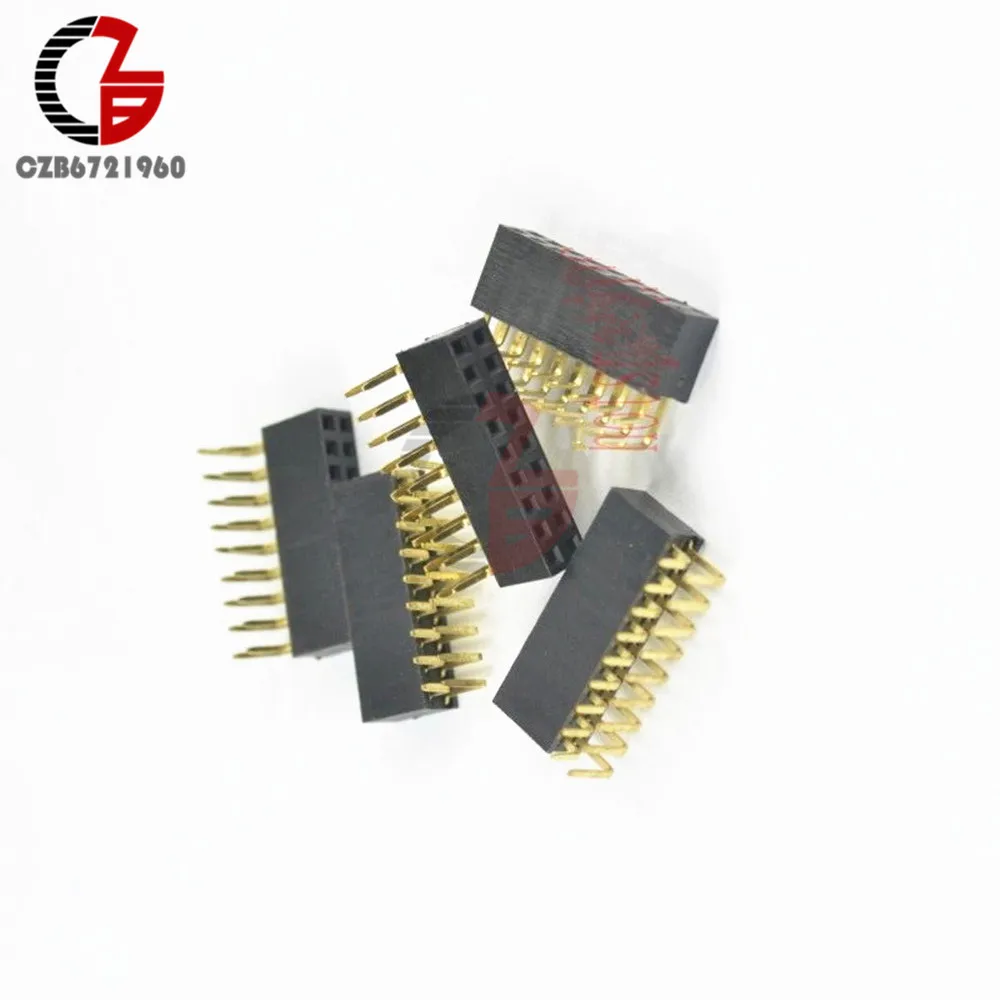 

20PCS pitch 2x9Pin Header Right Angle Female Double Row Socket Connector 2.54mm