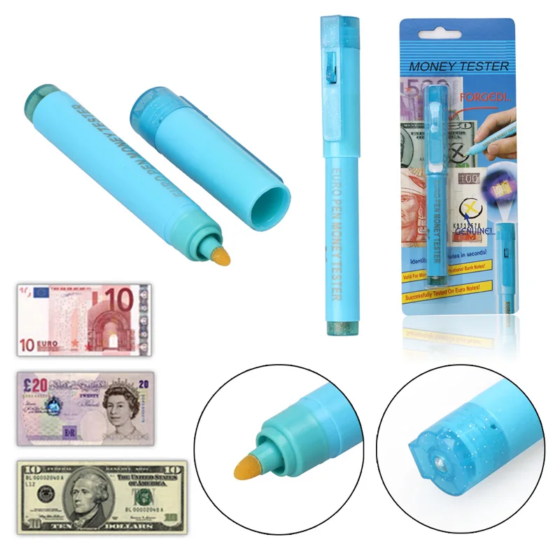 2в1 полезный УФ свет банкноты детектор поддельный кованый банк денег Примечание контроллер-детектор тестер маркер ручка