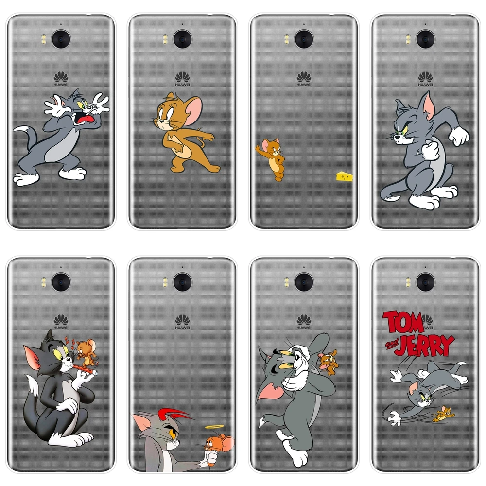 

Back Cover For Huawei Y5 Y6 Y7 Prime 2018 Y9 2019 Silicone Soft Tom And Jerry Cat Phone Case For Huawei Y3 Y5 Y6 II Y7 2017 Pro
