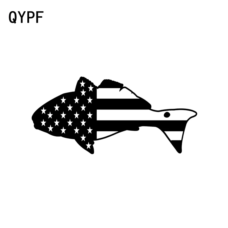QYPF 17 2 см * 8 американский флаг рыба-красная рыба веселая виниловая