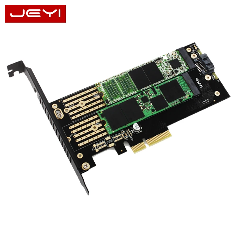 JEYI SK6 Plus M.2 NVMe SATA радиатор SSD радиатор для PCIE X4 карта M ключ B ключ двойной порт PCI Express3.0 2230-22110 все размеры M.2