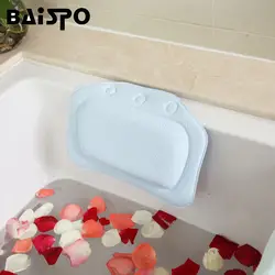 BAISPO Spa поставок подушку Ванная комната подголовник подушка для ванны мягкий подголовник Присоске ванна Шея ванной Аксессуары для подушек