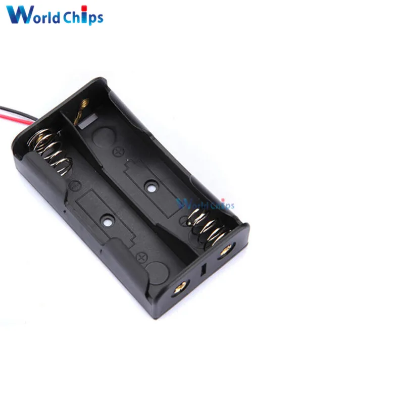 Пластиковый Чехол для аккумулятора 10 шт. держатель с проводами 2 X AA 3 0 V 2AA|holder