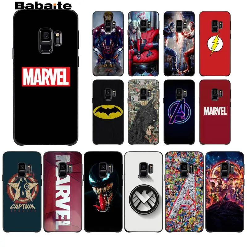 Babaite Marvel Avengers Captain America Shield Superhero Popular Phone Cover For GALAXY s7 edge s8 plus s9 plus s5 s6 edge s10