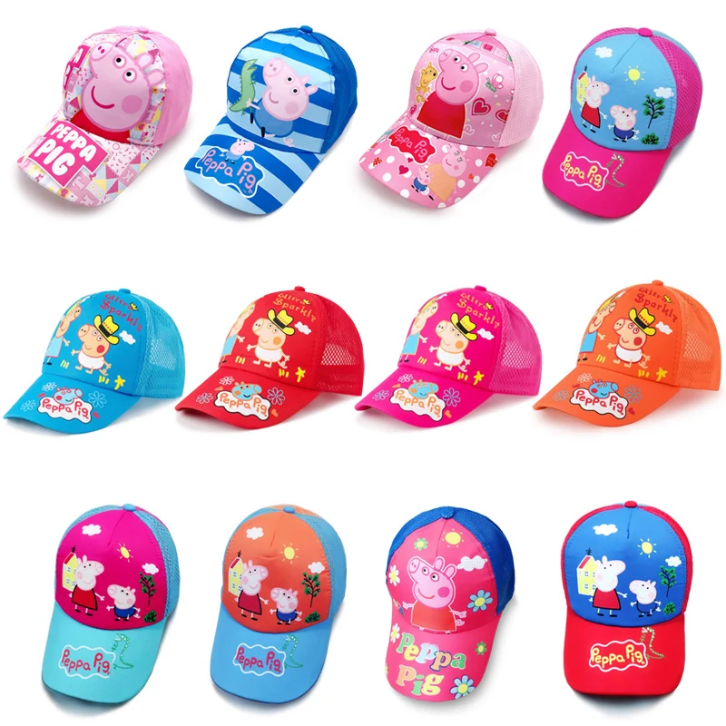 

2019 New Peppa Pig Girl Toy Hat Summer Sunshade Toy Hat Child Action Model Toy Hat Child Gift Peppa Pig Decoration