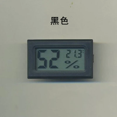 Цифровой ЖК-термометр гигрометр для домашних животных муравьиная ферма рептилий Черепаха коробка датчик температуры измеритель влажности ящик для насекомых аксессуары - Цвет: Black