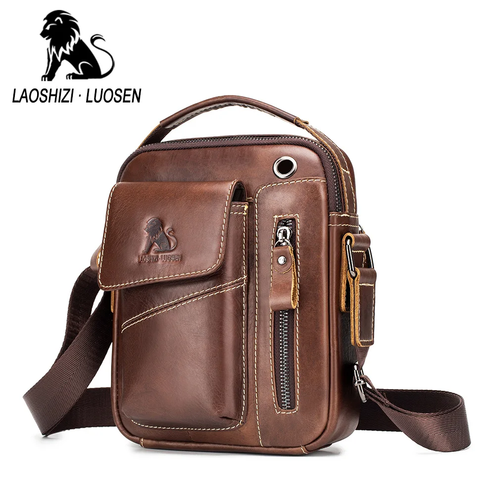  New Genuine Leather man Messenger Bags Vintage cow leather Small Shoulder bag for male men's Crossb - 33032610726